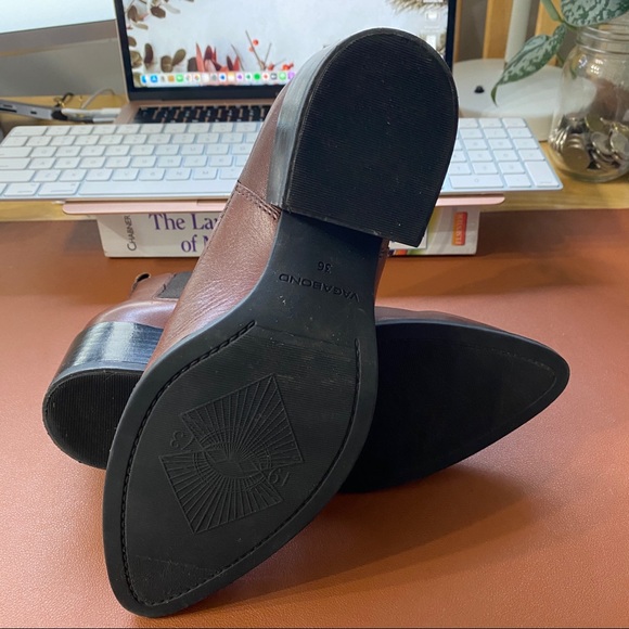 Vagabond brown leather pointed toe ankle boot - Picture 9 of 9